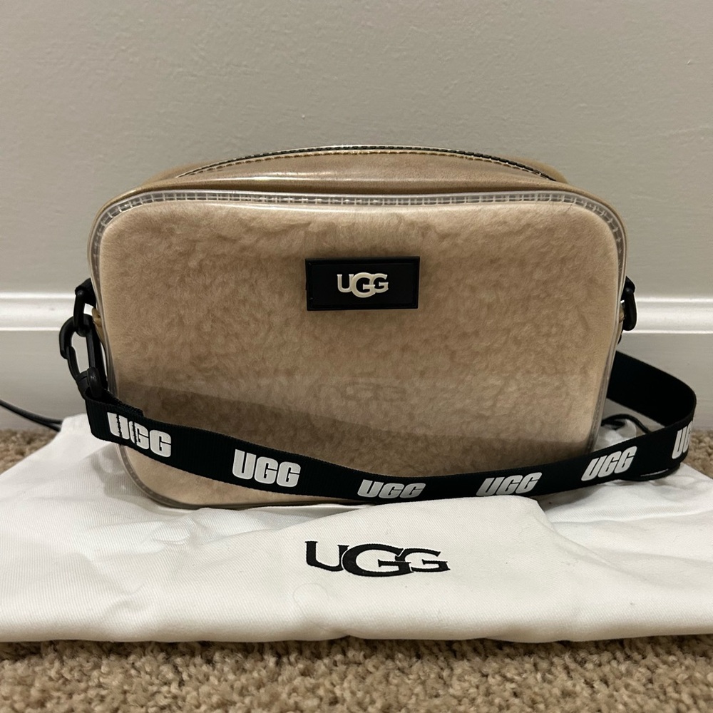 UGG Beige Shearling Belt Bag